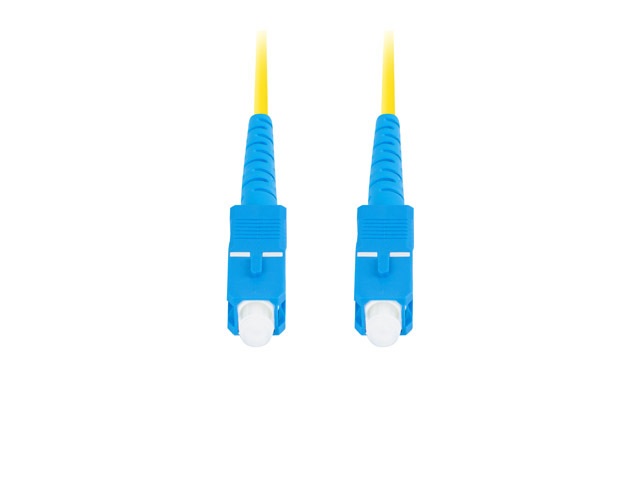 Lanberg FO-SUSU-SS11-0020-YE Monomódusú szimplex optikai patch kábel 2xSC/UPC csatlakozóval 2m