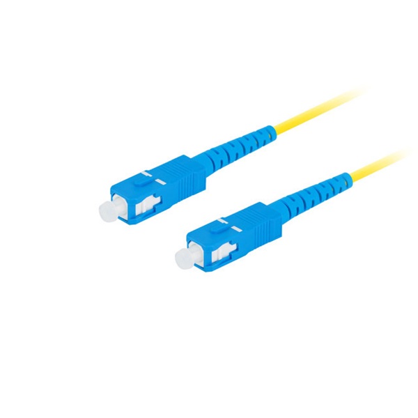 Lanberg FO-SUSU-SS11-0020-YE Monomódusú szimplex optikai patch kábel 2xSC/UPC csatlakozóval 2m