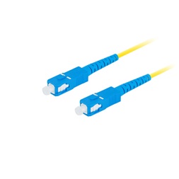 Lanberg FO-SUSU-SS11-0020-YE Monomódusú szimplex optikai patch kábel 2xSC/UPC csatlakozóval 2m