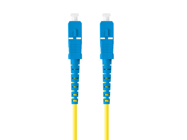 Lanberg FO-SUSU-SS11-0100-YE Monomódusú szimplex optikai patch kábel 2xSC/UPC csatlakozóval 10m