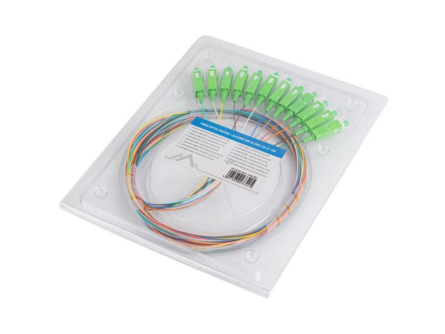 Lanberg FP-SCAP-SE21-1202-MC Monomódusú SC/APC optikai pigtail kábel 2m 12db/csomag