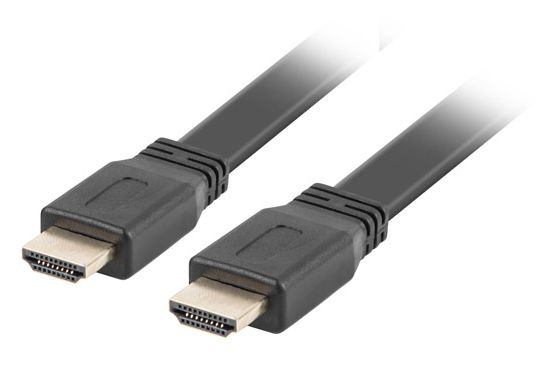 Lanberg HDMI M/M V2.0 4K 3m lapos fekete kábel