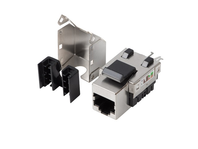 Lanberg KSF5-1090 Cat.5e FTP 90°-os betűzős árnyékolt RJ45 Keystone jack
