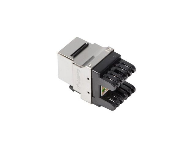 Lanberg KSF5-1000 Cat.5e FTP 180°-os betűzős árnyékolt RJ45 Keystone jack