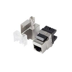 Lanberg KSF5-1000 Cat.5e FTP 180°-os betűzős árnyékolt RJ45 Keystone jack