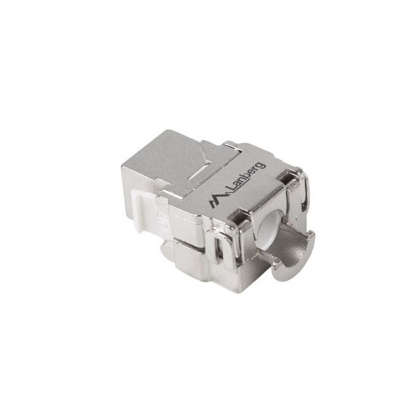 Lanberg KSF6-2000 Cat.6 FTP 180°-os szerszám nélkül szerelhető árnyékolt RJ45 Keystone jack