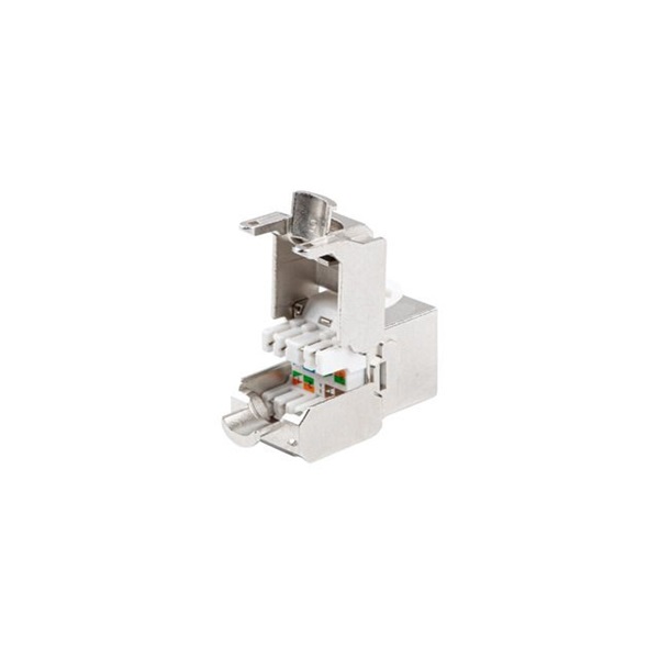 Lanberg KSF7-2000 Cat.7 FTP 180°-os szerszám nélkül szerelhető árnyékolt RJ45 Keystone jack