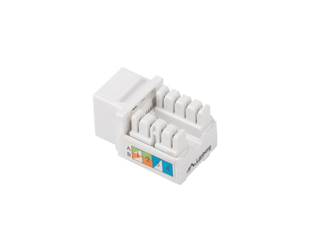 Lanberg KSU6-1090 Cat.6 UTP 90°-os betűzős árnyékolatlan RJ45 Keystone jack