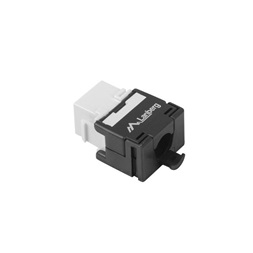 Lanberg KSU6-2000 Cat.6 UTP 180°-os szerszám nélkül szerelhető árnyékolatlan RJ45 Keystone jack