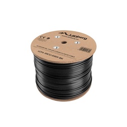Lanberg LCF6-30CU-0305-BK Cat.6 F/UTP AWG23 Fca PE+PVC 305m árnyékolt zselés fekete kültéri kábel