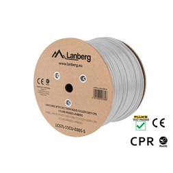 Lanberg LCS7L-11CU-0305-S Cat.7 S/FTP AWG23 Dca LSZH 305m árnyékolt szürke fali kábel