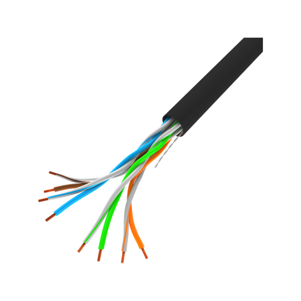 Lanberg LCU5-10CC-0305-BK UTP CCA 100Mb/s 100MHz 305m árnyékolatlan réz bevonatú alumínium fekete fali kábel