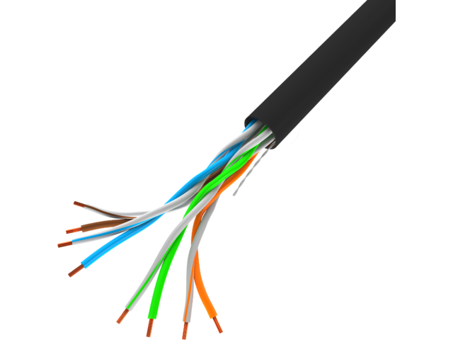 Lanberg LCU5-10CC-0305-BK UTP CCA 100Mb/s 100MHz 305m árnyékolatlan réz bevonatú alumínium fekete fali kábel