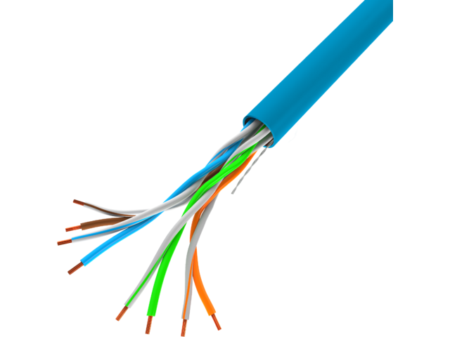 Lanberg LCU5-10CC-0305-B UTP CCA 100Mb/s 100MHz 305m árnyékolatlan réz bevonatú alumínium kék fali kábel