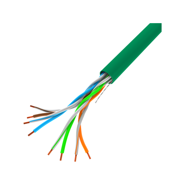 Lanberg LCU5-10CC-0305-G UTP CCA 100Mb/s 100MHz 305m árnyékolatlan réz bevonatú alumínium zöld fali kábel