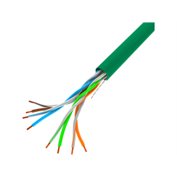 Lanberg LCU5-10CC-0305-G UTP CCA 100Mb/s 100MHz 305m árnyékolatlan réz bevonatú alumínium zöld fali kábel