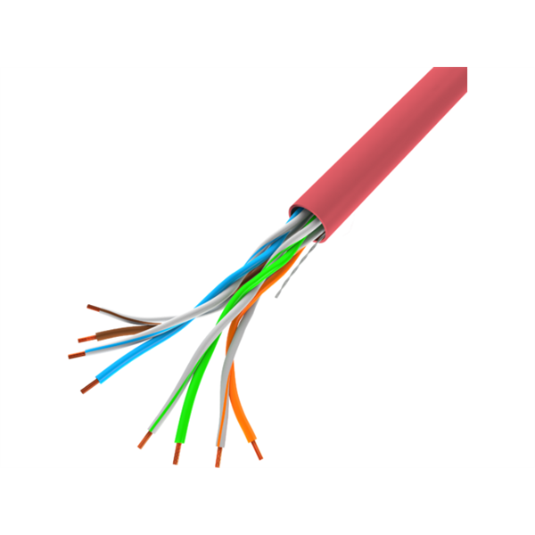 Lanberg LCU5-10CC-0305-R UTP CCA 100Mb/s 100MHz 305m árnyékolatlan réz bevonatú alumínium piros fali kábel