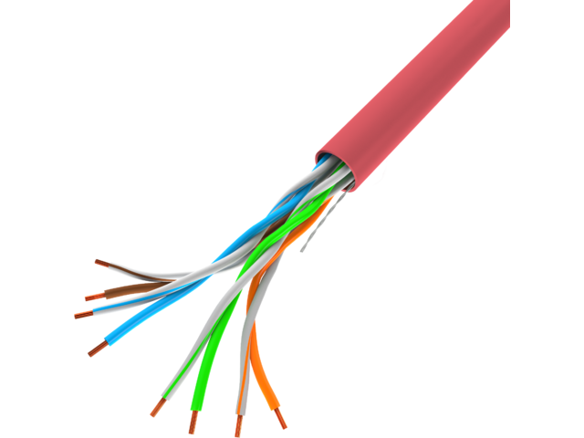 Lanberg LCU5-10CC-0305-R UTP CCA 100Mb/s 100MHz 305m árnyékolatlan réz bevonatú alumínium piros fali kábel