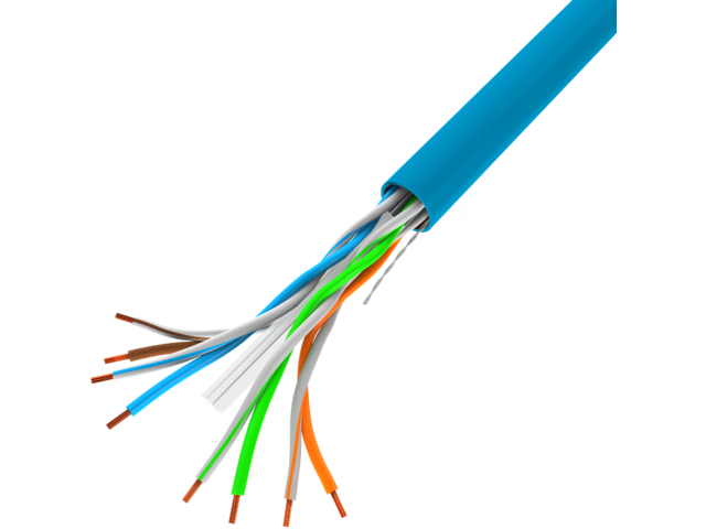 Lanberg LCU6-10CC-0305-B U/UTP CCA 1Gb/s 250 MHz 305m árnyékolatlan réz bevonatú alumínium kék fali kábel