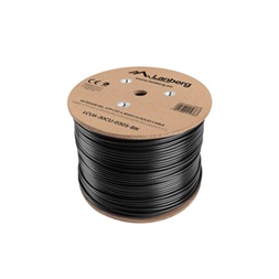 Lanberg LCU6-30CU-0305-BK Cat.6 U/UTP AWG23 Fca PE+PVC 305m árnyékolatlan zselés fekete kültéri kábel