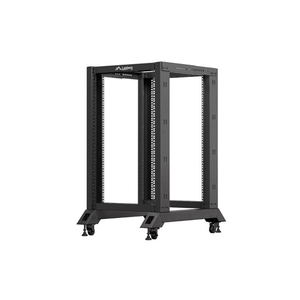 Lanberg OR01-6818-B 19" 18U SZÉL:600mm MÉLY:800mm MAG:981mm lapraszerelt fekete rack keret