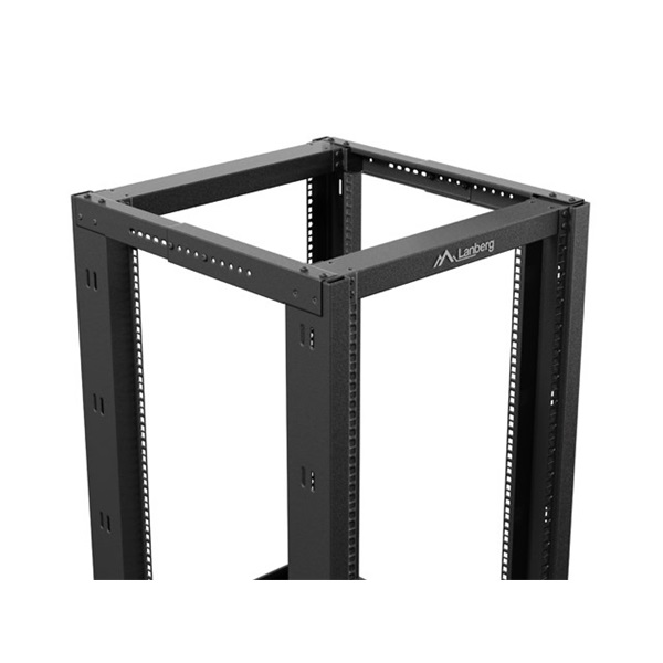 Lanberg OR01-6818-B 19" 18U SZÉL:600mm MÉLY:800mm MAG:981mm lapraszerelt fekete rack keret
