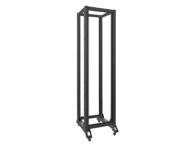 Lanberg OR01-6842-B 19" 42U SZÉL:600mm MÉLY:800mm MAG:2138mm lapraszerelt fekete rack keret