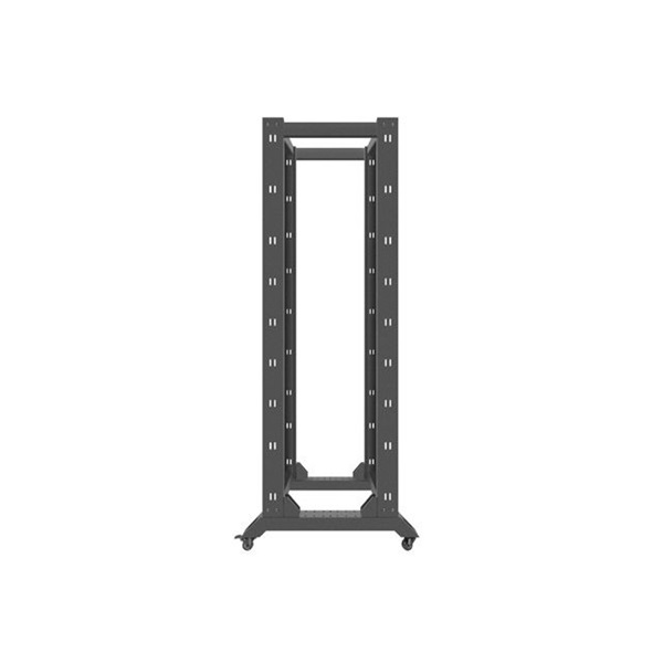 Lanberg OR01-6842-B 19" 42U SZÉL:600mm MÉLY:800mm MAG:2138mm lapraszerelt fekete rack keret