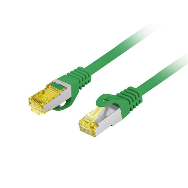 Lanberg PCF6A-10CU-0025-G Cat.6A S/FTP AWG27 LSZH árnyékolt zöld patch kábel 0,25m