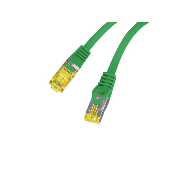 Lanberg PCF6A-10CU-0025-G Cat.6A S/FTP AWG27 LSZH árnyékolt zöld patch kábel 0,25m