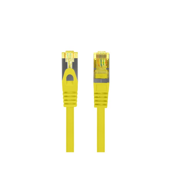Lanberg PCF6A-10CU-0050-Y Cat.6A S/FTP AWG27 LSZH árnyékolt sárga patch kábel 0,50m