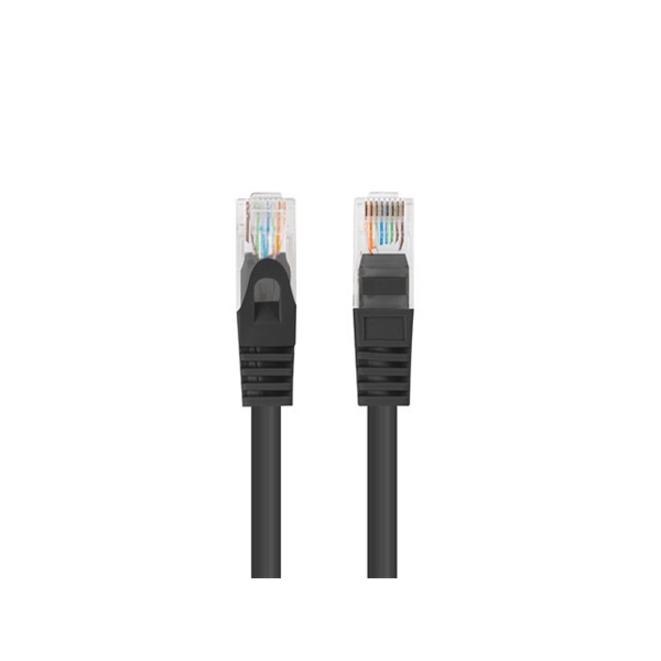 Lanberg PCU5-10CC-0025-BK Cat.5e U/UTP PVC CCA árnyékolatlan réz bevonatú alumínium fekete patch kábel 0,25m
