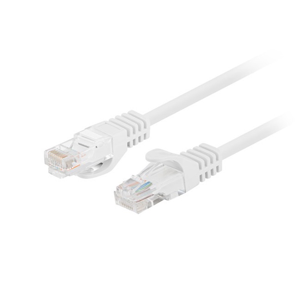 Lanberg PCU5-10CC-0025-W Cat.5e U/UTP PVC CCA árnyékolatlan réz bevonatú alumínium fehér patch kábel 0,25m