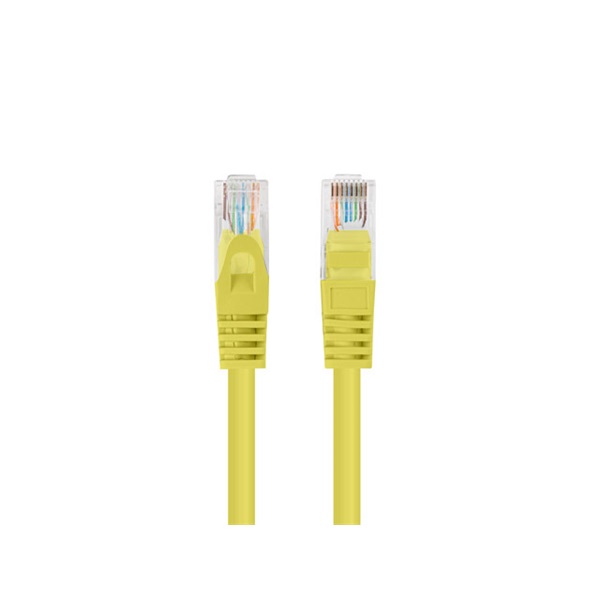 Lanberg PCU5-10CC-0025-Y Cat.5e U/UTP PVC CCA árnyékolatlan réz bevonatú alumínium sárga patch kábel 0,25m