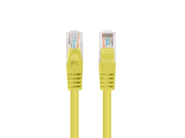 Lanberg PCU5-10CC-0025-Y Cat.5e U/UTP PVC CCA árnyékolatlan réz bevonatú alumínium sárga patch kábel 0,25m