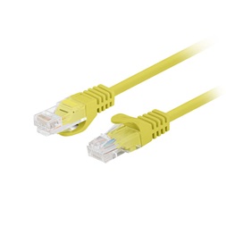 Lanberg PCU5-10CC-0025-Y Cat.5e U/UTP PVC CCA árnyékolatlan réz bevonatú alumínium sárga patch kábel 0,25m