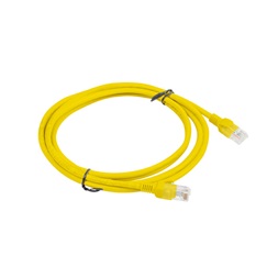 Lanberg PCU5-10CC-0200-Y Cat.5e U/UTP PVC CCA árnyékolatlan réz bevonatú alumínium sárga patch kábel 2m