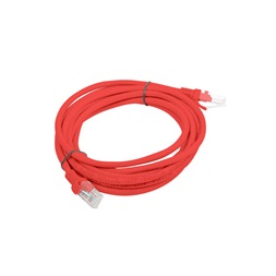 Lanberg PCU5-10CC-0300-R Cat.5e U/UTP PVC CCA árnyékolatlan réz bevonatú alumínium piros patch kábel 3m