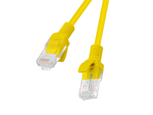 Lanberg PCU5-10CC-0500-Y Cat.5e U/UTP PVC CCA árnyékolatlan réz bevonatú alumínium sárga patch kábel 5m