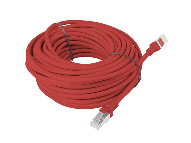 Lanberg PCU5-10CC-1500-R Cat.5e U/UTP PVC CCA árnyékolatlan réz bevonatú alumínium piros patch kábel 15m