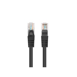 Lanberg PCU6-10CC-0025-BK Cat.6 U/UTP PVC CCA árnyékolatlan réz bevonatú alumínium fekete patch kábel 0,25m