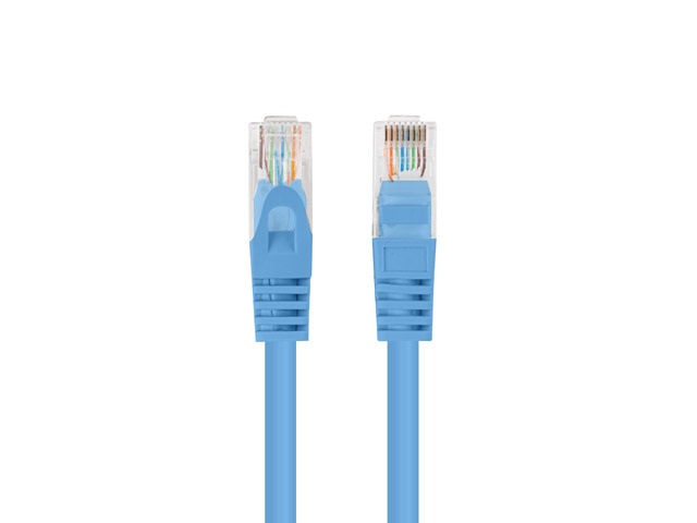 Lanberg PCU6-10CC-0025-B Cat.6 U/UTP PVC CCA árnyékolatlan réz bevonatú alumínium kék patch kábel 0,25m