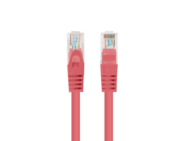 Lanberg PCU6-10CC-0025-R Cat.6 U/UTP PVC CCA árnyékolatlan réz bevonatú alumínium piros patch kábel 0,25m