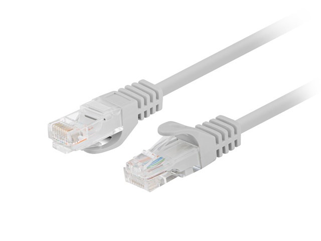 Lanberg PCU6-10CC-0025-S Cat.6 U/UTP PVC CCA árnyékolatlan réz bevonatú alumínium szürke patch kábel 0,25m