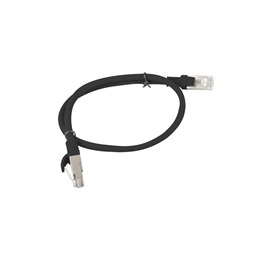 Lanberg PCU6-10CC-0050-BK Cat.6 U/UTP PVC CCA árnyékolatlan réz bevonatú alumínium fekete patch kábel 0,5m
