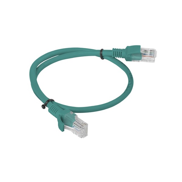 Lanberg PCU6-10CC-0050-G Cat.6 U/UTP PVC CCA árnyékolatlan réz bevonatú alumínium zöld patch kábel 0,5m
