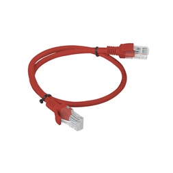 Lanberg PCU6-10CC-0050-R Cat.6 U/UTP PVC CCA árnyékolatlan réz bevonatú alumínium piros patch kábel 0,5m