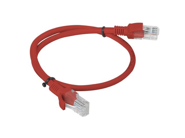 Lanberg PCU6-10CC-0050-R Cat.6 U/UTP PVC CCA árnyékolatlan réz bevonatú alumínium piros patch kábel 0,5m