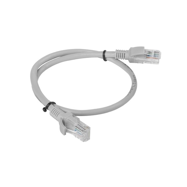Lanberg PCU6-10CC-0050-S Cat.6 U/UTP PVC CCA árnyékolatlan réz bevonatú alumínium szürke patch kábel 0,5m