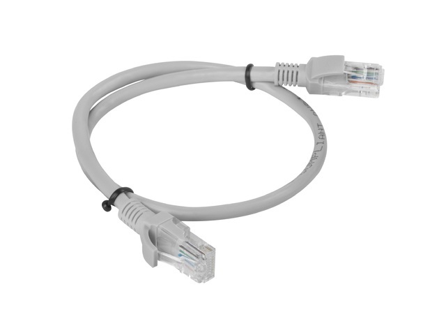 Lanberg PCU6-10CC-0050-S Cat.6 U/UTP PVC CCA árnyékolatlan réz bevonatú alumínium szürke patch kábel 0,5m